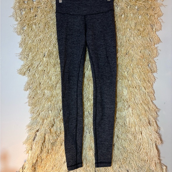 Lululemon•Wunder Under Pant•Herringbone Black / Rose Long 30” Mid Rise•EUC• Sz 4 - Picture 15 of 16